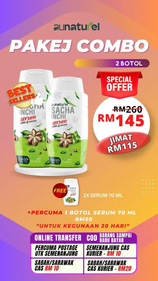 2 botol serum sacha inchi aunaturel